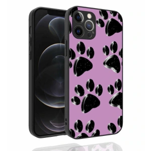 Apple iPhone 12 Pro Kılıf Desenli Kamera Korumalı Parlak Zore Nora Kapak