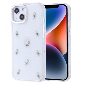 Apple iPhone 13 Kılıf Airbag Tasarımlı Simli Şeffaf Zore Kutup Kapak