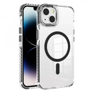 Apple iPhone 13 Kılıf M-safe Şarj Özellikli Airbagli Takılabilir Askı Aparatlı Zore Nana Kapak