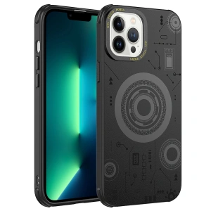 Apple iPhone 13 Pro Kılıf Zore Wireless Şarj Özellikli Desenli Hot Kapak