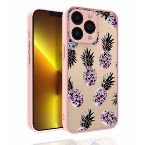 Apple iPhone 13 Pro Max Kılıf Desenli Kamera Korumalı Parlak Zore Nora Kapak