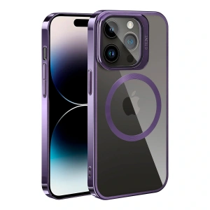 Apple iPhone 14 Pro Kılıf M-safe Şarj Özellikli Standlı Zore Klon Kapak