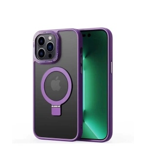 Apple iPhone 14 Pro Max Kılıf M-safe Wireless Şarj Özellikli Standlı Zore Ting Kapak