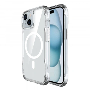 Apple iPhone 15 Kılıf M-safe Şarj Özellikli Airbagli Şeffaf Zore İncek Kapak