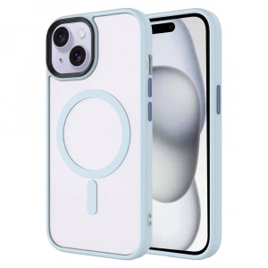 Apple iPhone 15 Kılıf Mat Arka Yüzey Wireless Şarj Özellikli Zore Flet M-safe Kapak