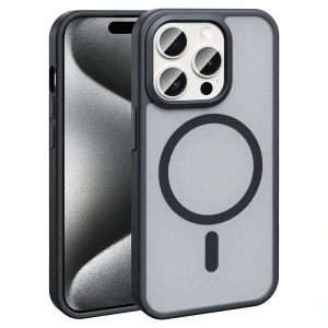 Apple iPhone 15 Pro Max Kılıf M-safe Şarj Özellikli Mat Arka Yüzey Zore Sio Kapak