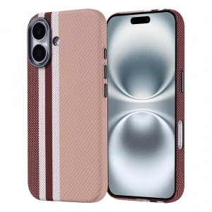 Apple iPhone 16 Kılıf M-safe Şarj Özellikli Karbon Fiber Görünümlü Zore Nekst Kapak