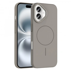 Apple iPhone 16 Kılıf M-safe Şarj Özellikli Zore Ruby Sert Kapak