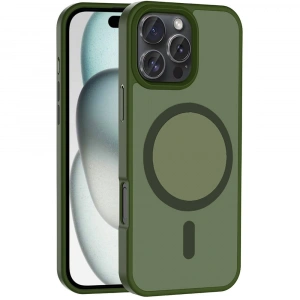 Apple iPhone 16 Pro Kılıf M-safe Şarj Özellikli Mat Arka Yüzey Zore Sio Kapak