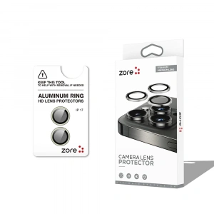 Apple iPhone 17 Zore CL-12 Premium Safir Parmak İzi Bırakmayan Anti-Reflective Kamera Lens Koruyucu
