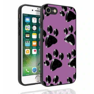 Apple iPhone SE 2020 Kılıf Desenli Kamera Korumalı Parlak Zore Nora Kapak