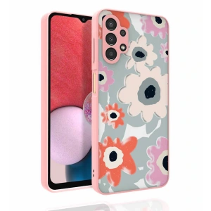 Galaxy A13 4G Kılıf Desenli Kamera Korumalı Parlak Zore Nora Kapak