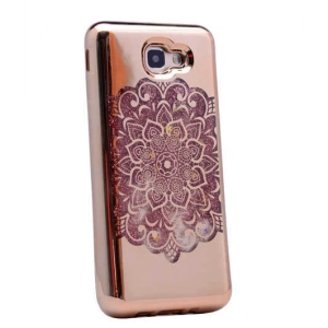 Galaxy A5 2017 Kılıf Zore Lazer Çiçekli Sıvılı Silikon
