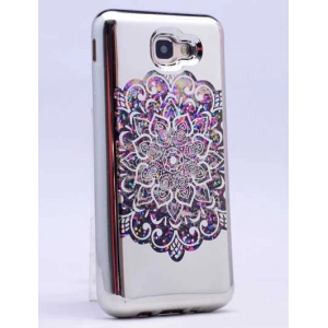 Galaxy A7 2017 Kılıf Zore Lazer Çiçekli Sıvılı Silikon