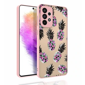 Galaxy A73 Kılıf Desenli Kamera Korumalı Parlak Zore Nora Kapak