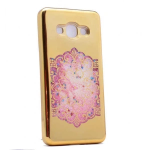 Galaxy J330 Pro Kılıf Zore Lazer Çiçekli Sıvılı Silikon