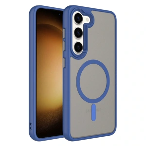 Galaxy S23 Plus Kılıf Mat Arka Yüzey Wireless Şarj Özellikli Zore Flet M-safe Kapak