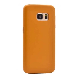 Galaxy S7 Edge Kılıf Zore 1-1 Deri Soft Kapak