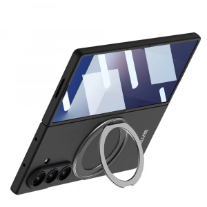 Galaxy Z Fold 7 Kılıf M-safe Şarj Özellikli Zore Kıpta Yüzüklü Kamera Korumalı Kapak