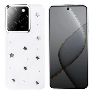 İnfinix Hot 40 Kılıf Airbag Tasarımlı Simli Şeffaf Zore Kutup Kapak