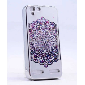 Lenovo Vibe K5 Kılıf Zore Lazer Çiçekli Sıvılı Silikon