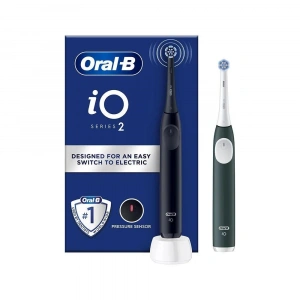 Oral-B iO2 Serisi Şarjlı Diş Fırçası 2li Avantaj Paketi -Siyah/Yeşil