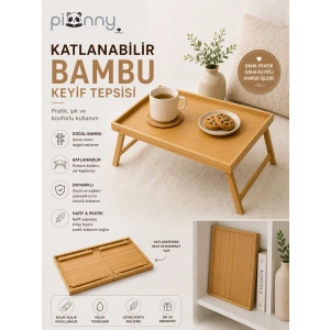 Pionny Katlanabilir Bambu Keyif Tepsisi