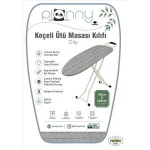 Pionny Keçeli Ütü Masası Kılıfı - 55x140 cm - City