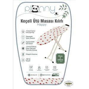 Pionny Keçeli Ütü Masası Kılıfı - 55x140 cm - Happy