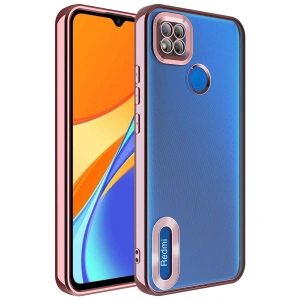 Xiaomi Redmi 9C Kılıf Kamera Korumalı Logo Gösteren Zore Omega Kapak