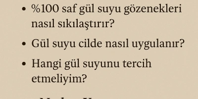 Gül Suyunun Gözenek Sıkılaştırıcı Etkisi ve Neden Bioterra Gül Suyu Tercih Edilmeli?