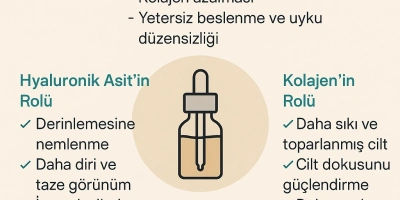 Donuk ve Yorgun Cilt Görünümüne Karşı Organik Çözüm: Kolajen & Hyaluronik Asit Serumu