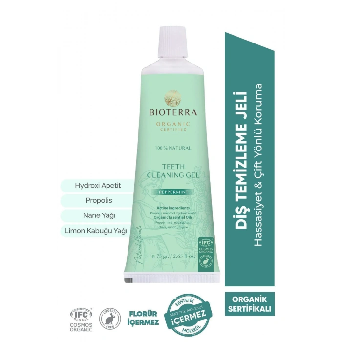 Bioterra Organik Teeth Cleaning Gel 75 gr ,organik Diş Macunu