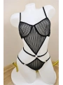 Bouquet Bodysuit - Siyah