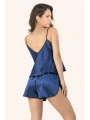 Desire Saten Şort Takım - Mavi