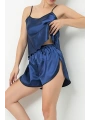 Desire Saten Şort Takım - Mavi