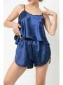 Desire Saten Şort Takım - Mavi