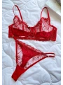 Garden Bralet Takım - Kırmızı (Büyük Beden)