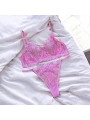 Garden Bralet Takım Pembe (Büyük Beden)