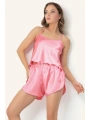 Marshmallow Saten Şort Takım