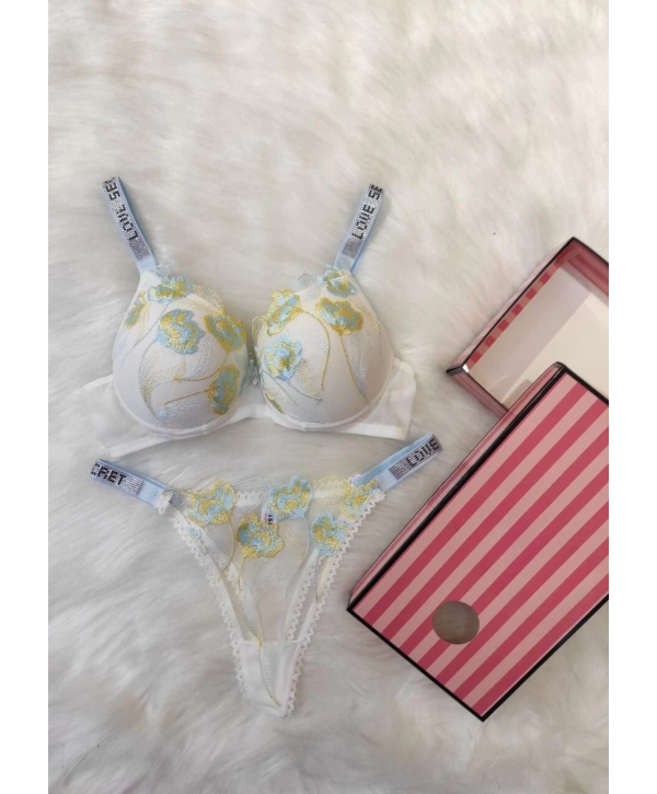 Breeze Sütyen Takımı -Sarı ve Mavi