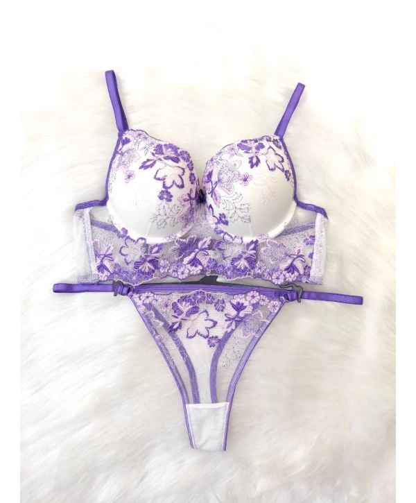 Elegance Sütyen Takımı - Mor