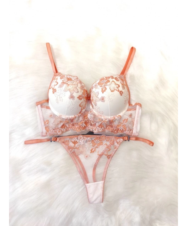 Elegance Sütyen Takımı - Somon