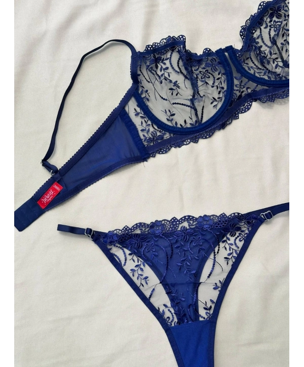 Garden Bralet Takım Lacivert (Büyük Beden)