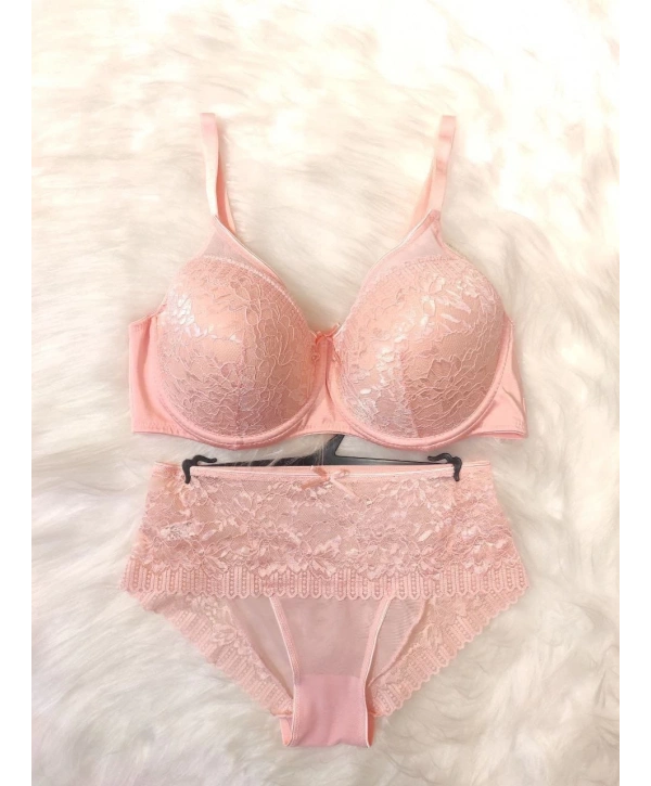 Ginger Sütyen Takımı - Somon (Büyük Beden)