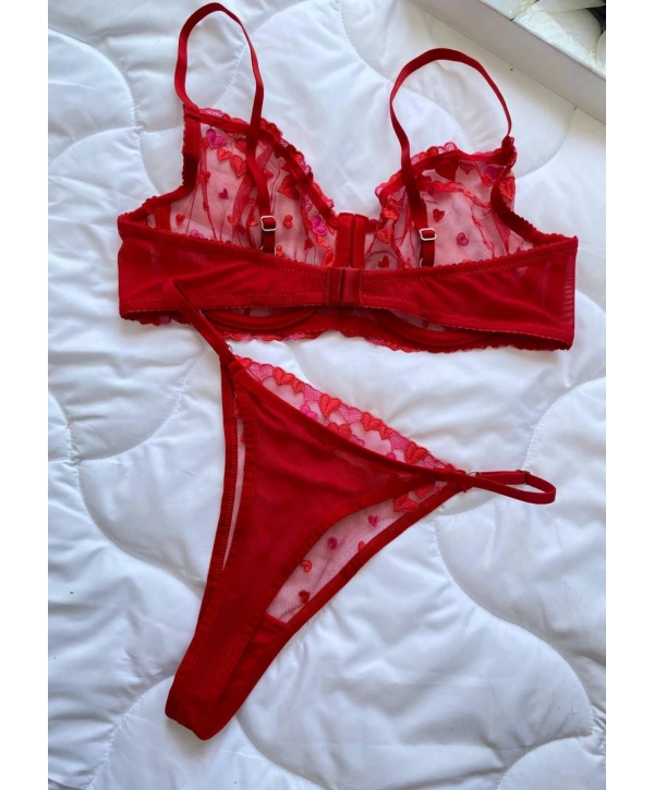 Heart Bralet Takım (Büyük Beden)