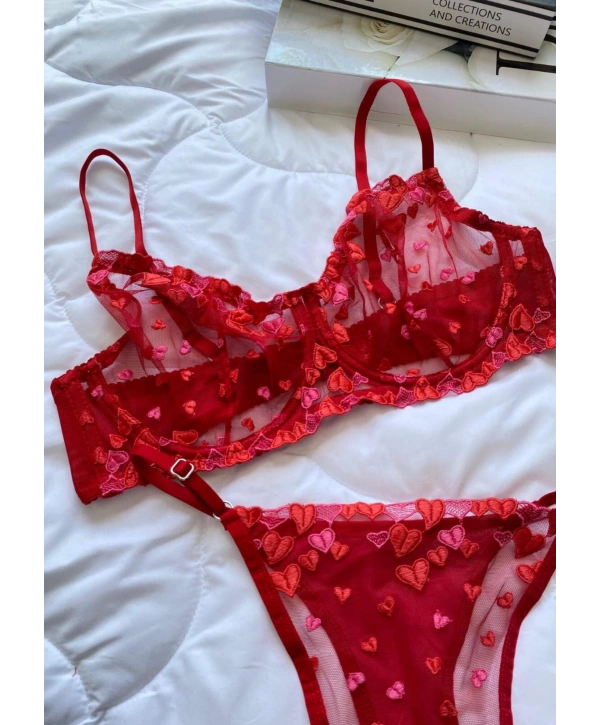 Heart Bralet Takım (Büyük Beden)