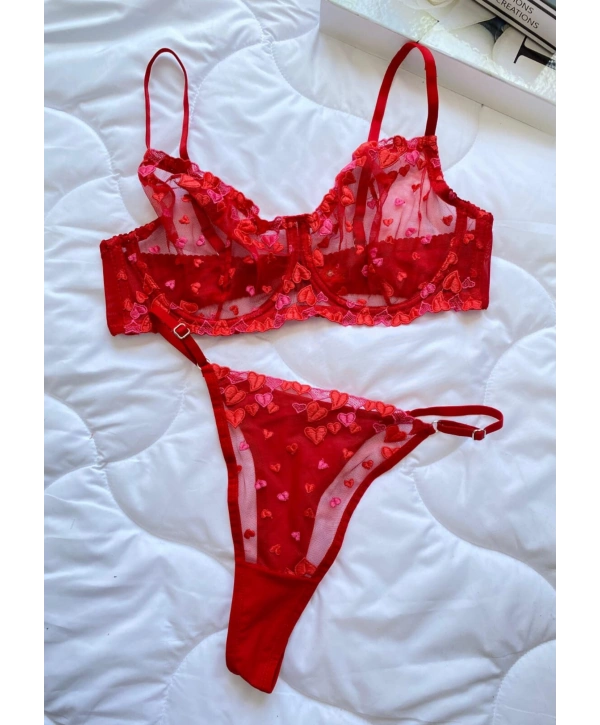 Heart Bralet Takım (Büyük Beden)