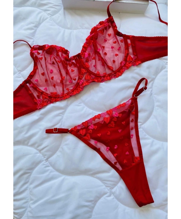 Heart Bralet Takım (Büyük Beden)