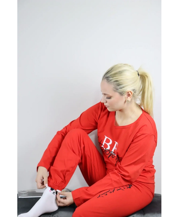 Jade Pijama Takımı - Kırmızı